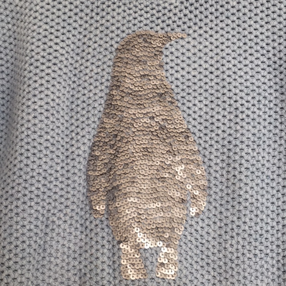 Gap girls sequined penguin sweater in size 10 - Picture 3 of 6